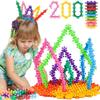Building Blocks Kids Educational Building Toys Interlocking Plastic Connect Block Manipulatives for Preschool Kids Aged,Creativity Kid Toy Classroom