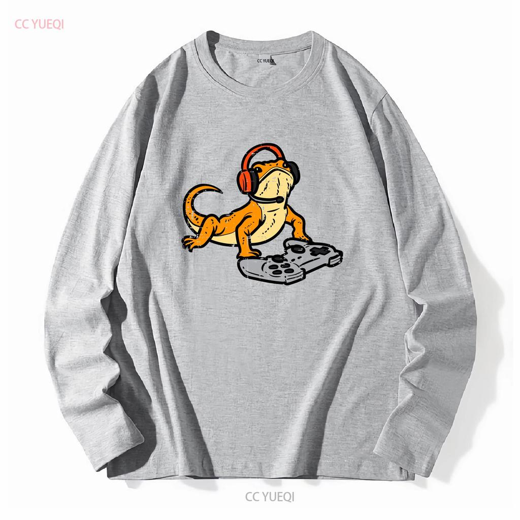 New Bearded Dragon Video Gaming Funny Gamer Animal SHIRT MADE IN USA Size S 3XL vintage Washed designer clothes Versatile Soft