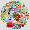 50 Cute Monster Graffiti Stickers for Phones & Computers - Waterproof Decorative Stationery