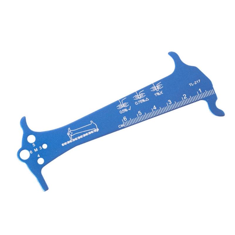 Road Bike Chain Tool Measure Ruler Bicycles Chain Wear Indicators Checker Bicycles Chain Gauge Measurement Ruler синий