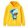 Kids Boys Girls Cartoon Shark Hoodie Cute Animal Cosplay Pullover Casual Lightweight Long Sleeve Sweatshirt for Toddlers