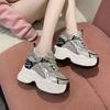 Mode 10cm Sommer Damen High Top Sneakers Herbst Frühling Damenschuhe Chunky Sneaker Atmungsaktiver Keil Freizeitschuhe Zapatos Casual Mujer