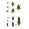 62 Pieces Mixed Model Tree Train Trees Railroad Scenery Diorama Miniature for