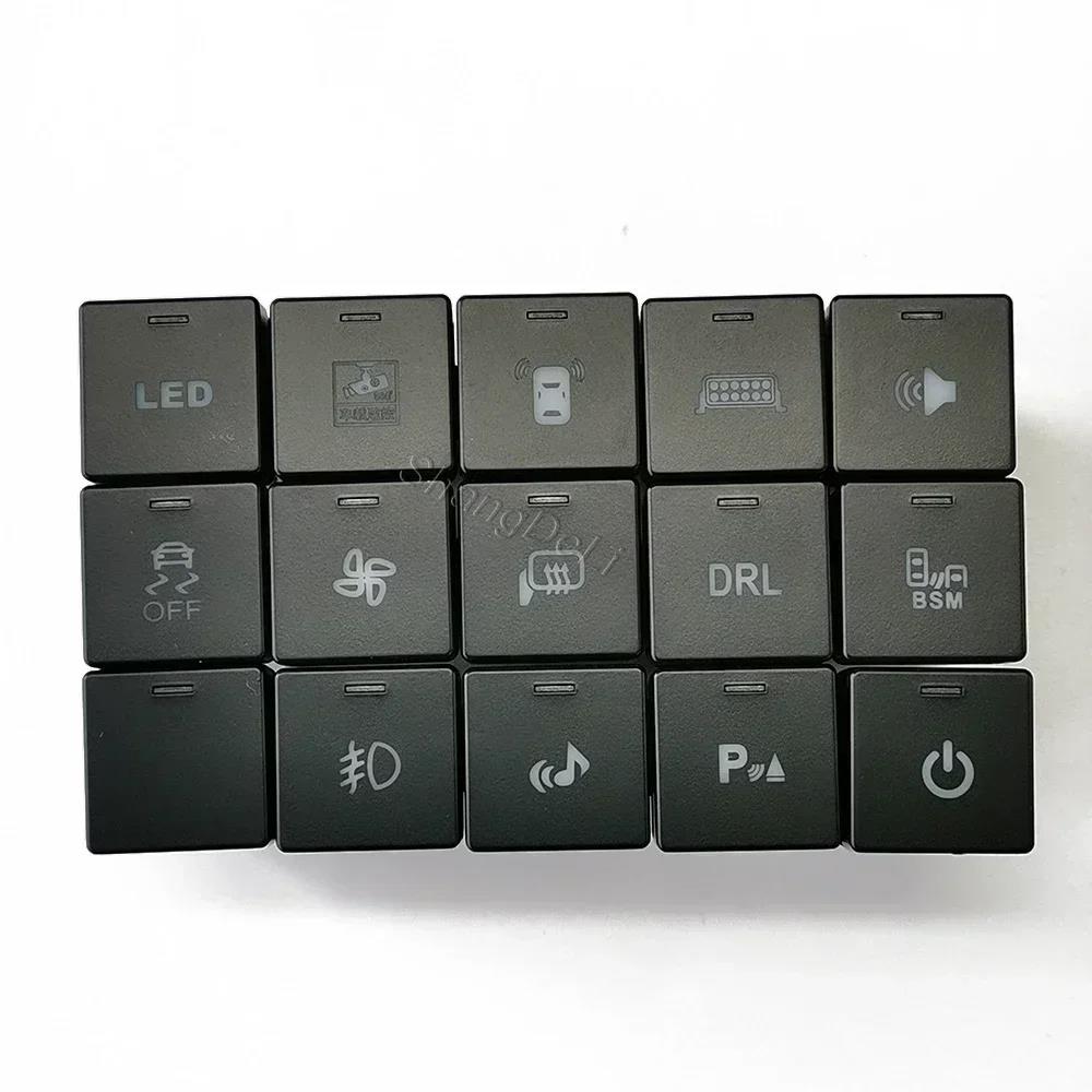 1Pc Car DRL LED Power on Off Front Fog Lamp Spotlights Switch Button with Connecting Wire for ISUZU D-MAX 2021 2022 2023