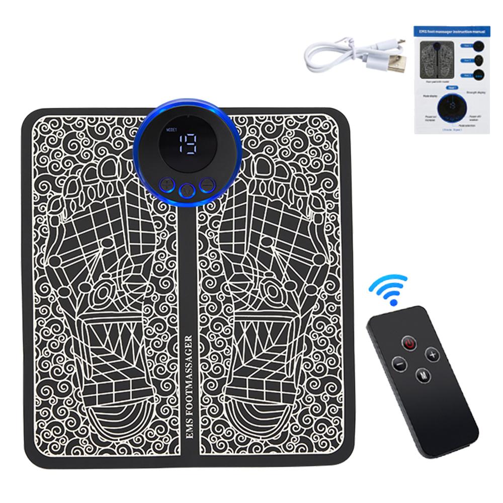 Electric EMS Foot Massager Pad Feet Acupoints Muscle Stimulation Improve Blood Circulation Relief Pain Relax Massage Mashine