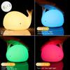 Night Light 7-color Cute Whale Animal Silicone USBRechargeable Nightlights Room Decorations Table LED Lamp Gifts For Children