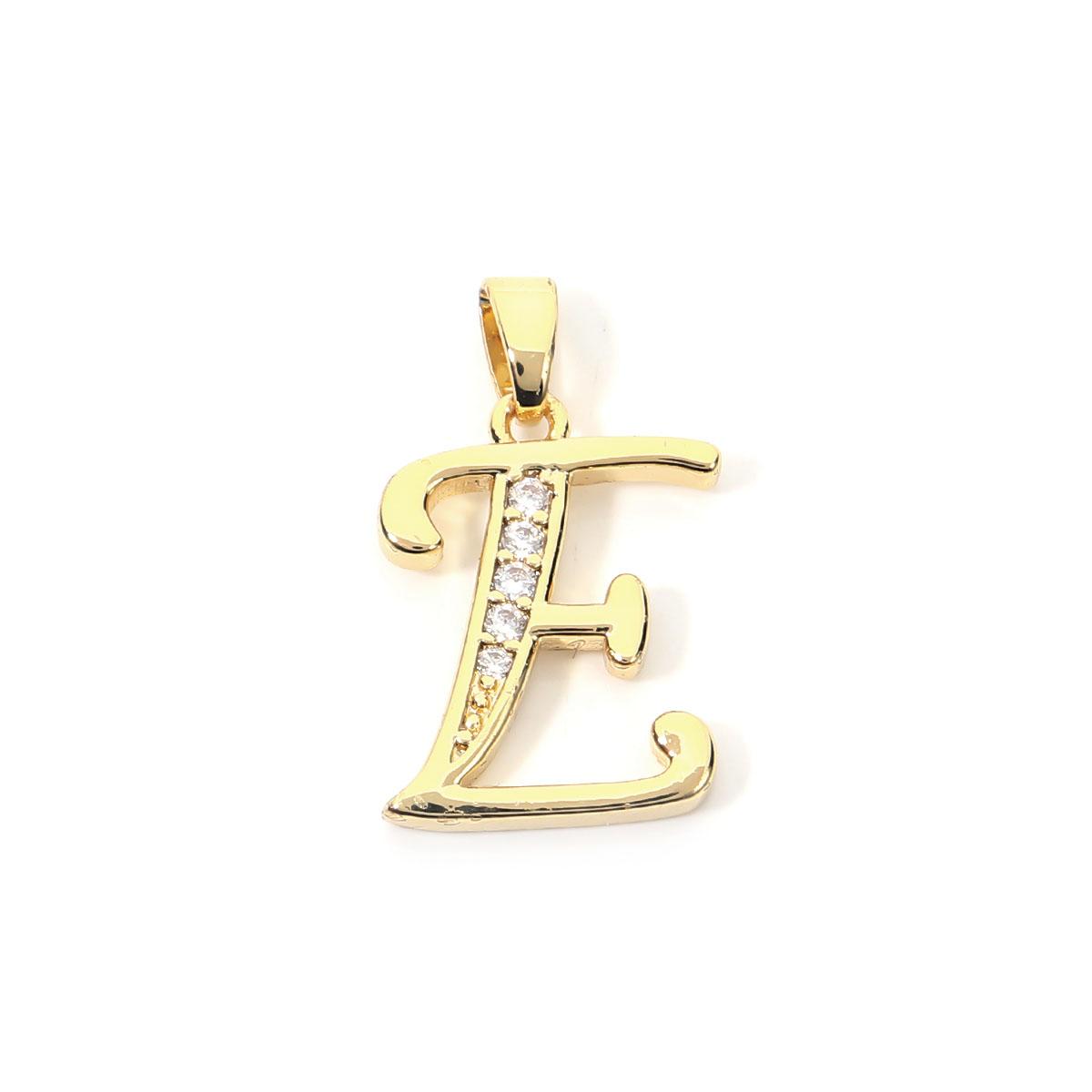 

1pc Copper Zircon Letter Charms Fashion A-Z Metal Alphabet Charms Pendants For Jewelry Making DIY Bracelet Necklace Accessories