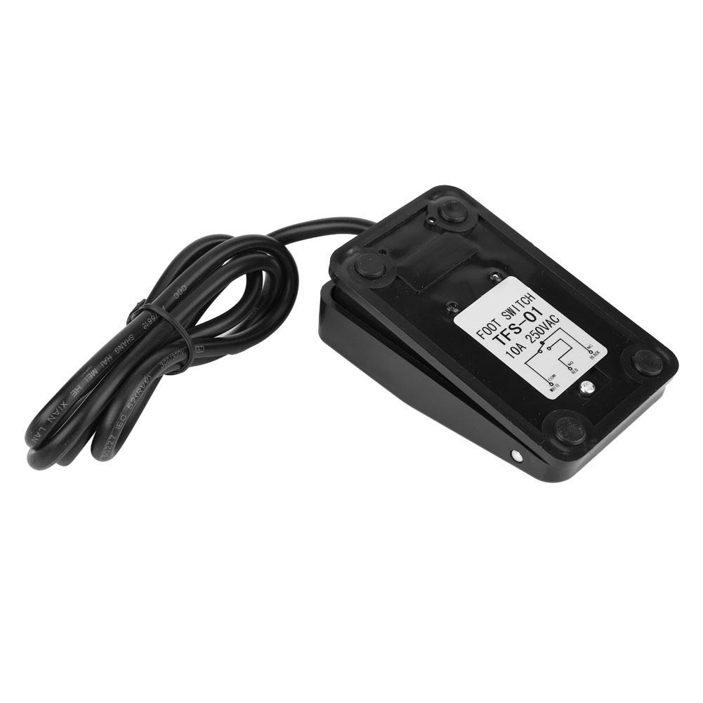 Foot Control Momentary Foot Controller TFS-01 250VAC 10A Anti slip MomentaryFoot Controller Pedal Control Black