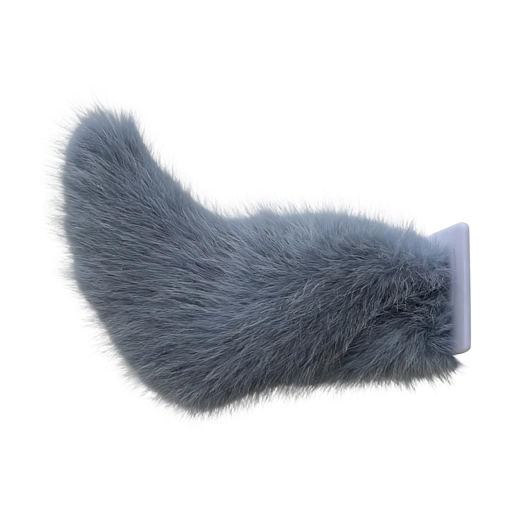 Plush Faux Fur Animal Tail Clip On Costume Accessory Soft Fluffy Tail for Cosplay Party Events Dress Up