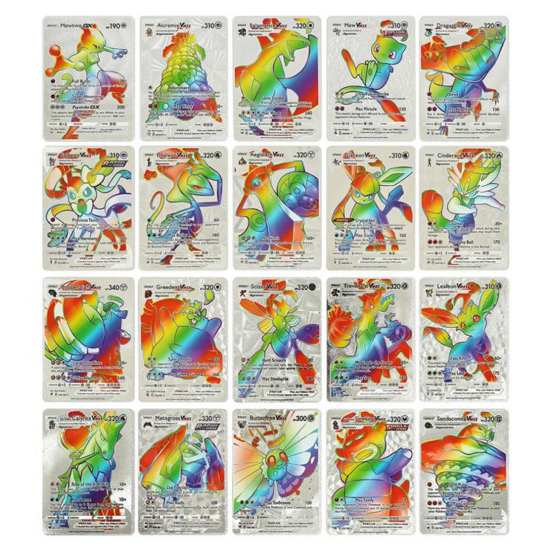 Anime Cards Set Gold Foil Cards Cartoon Game Cards