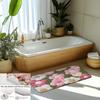 Vibrant Floral Bath Mat – Ultra-Soft, Quick-Dry & Non-Slip Rug for Bathroom, Kitchen & Entryway, Ideal Housewarming Gift