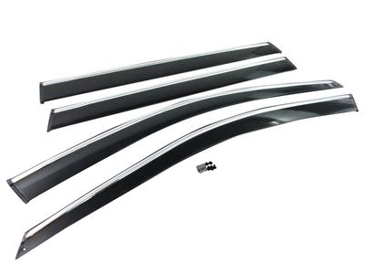 BRIGHTZ Premium Side Door Visors with Chrome Moulding and Hardware, Type A [INJ-V-011] for Legacy Touring Wagon (BR9, BRG, BRM) - Part Number: 12556