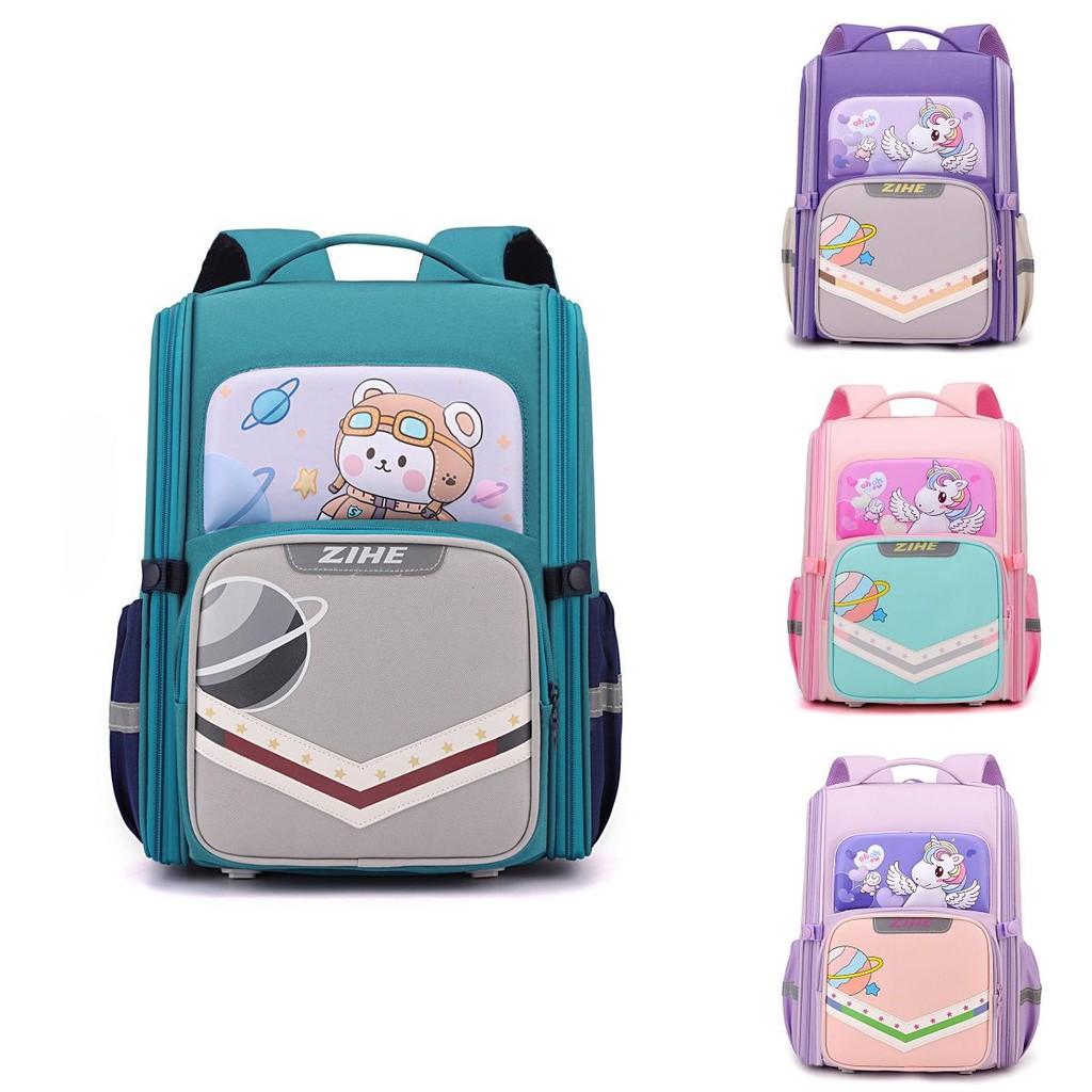 Fun And Breathable Kids School Backpack For Boys And Girls With Unique Color Block Patterns