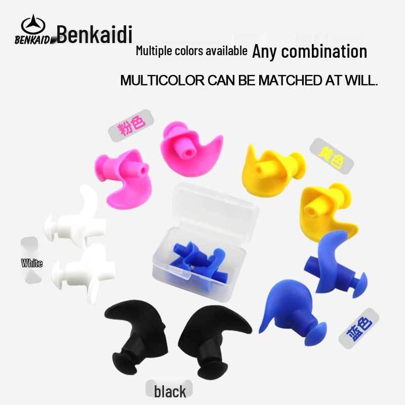 Ultra-Soft Silicone Spiral Swimming Earplugs with Noise Reduction and Waterproof Protection