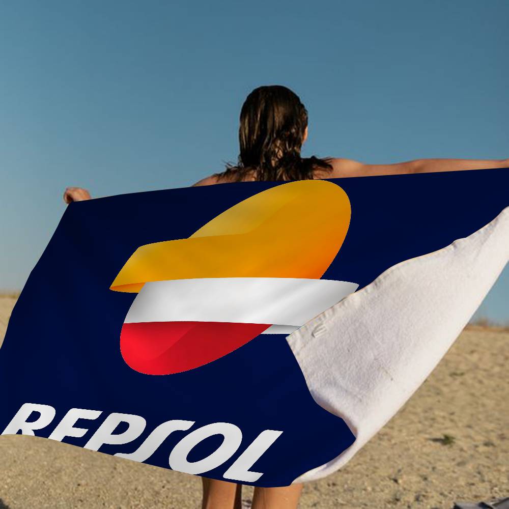 R-Repsol Retro Microfiber Printed Beach Towel Mountain Climbing Yoga Beach Swimming Running Absorbent Soft Towel