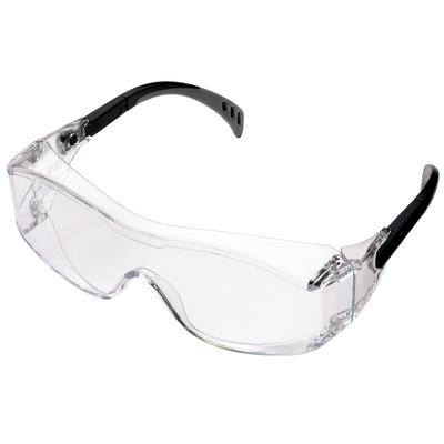 Midori Anzen MP960 Lunebell Work Safety Overglasses Clear Lens Glasses, Compatible, Double-Sided Anti-Fog Coating,