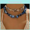 Handmade Water Crystal Multishape Necklace With Shell Elements For Ladies Gift