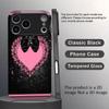 Pink Heart & Black Bow Phone Case Mobile Phones for Iphone 17 Pro Max Cover Glass for iPhone 17 16 15 14 13 12 11pm Pro Plus