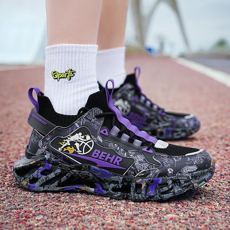 Sneakers Męskie Graffiti High Street Damskie Lekkie Buty do Biegania z Ostrzem Wygodna Amortyzacja Sportowe Buty do Chodzenia Obuwie Męskie