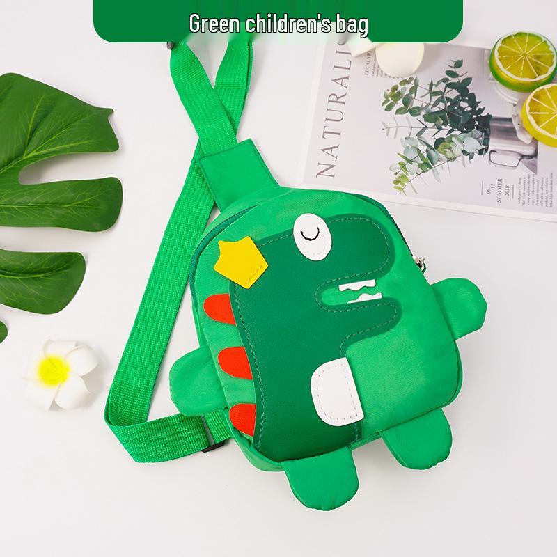 Sac à bandoulière pour enfants dinosaure de dessin animé - Sac d'école mignon à une épaule pour tout-petit