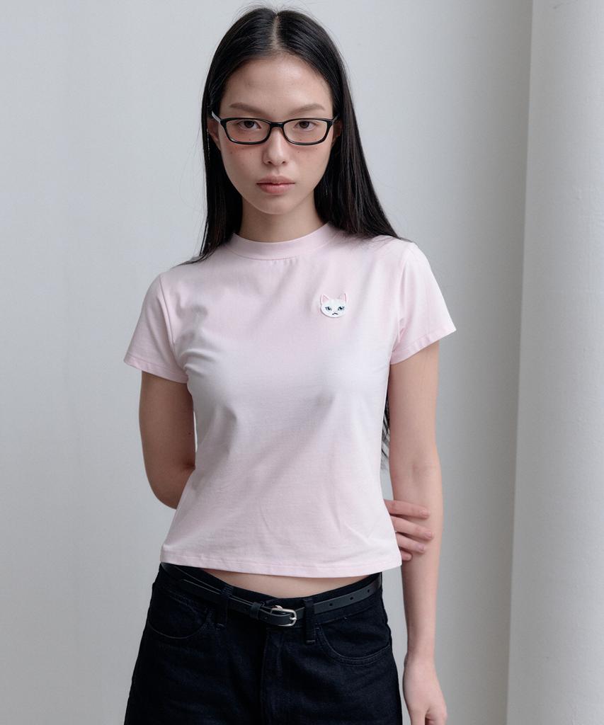 VELLE Lumi Embroidered T-Shirt_Light Pink