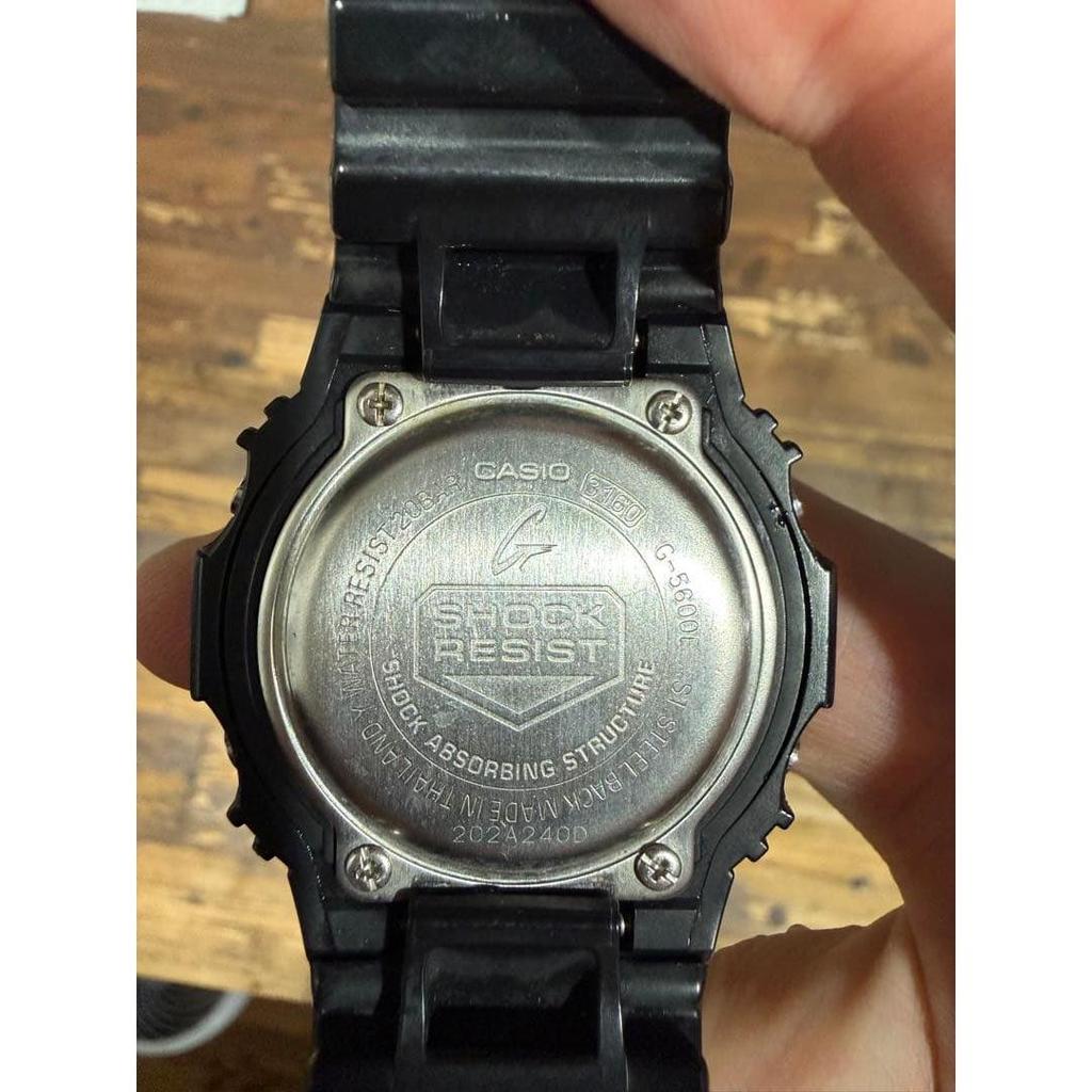 Used CASIO G-SHOCK G-5600E 3160 Tough Solar Black Working Condition