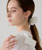 Aphrose Logo Frame Silk Scrunchie (White)