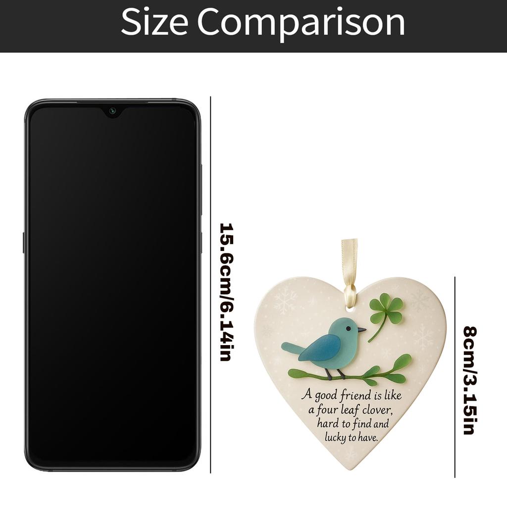 Dekorace přátelství ve tvaru srdce z mořského skla, Srdce přátelství na památku, Ozdoba srdce přátelství na zavěšení na strom, Umění z mořského skla pro