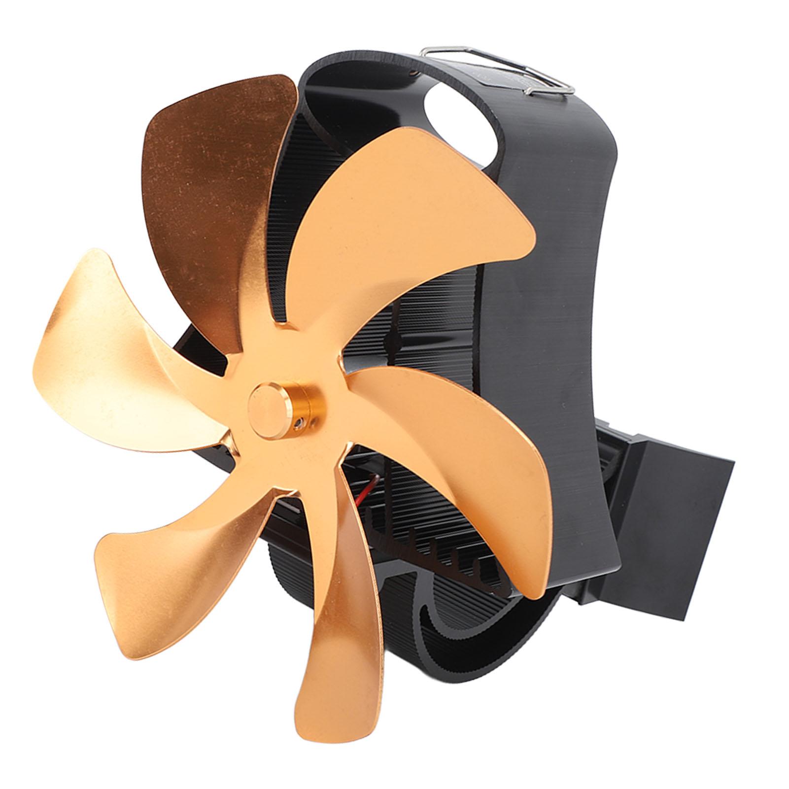 

6-лопастной магнитный настенный термоэлектрический вентилятор для печи, каминный вентилятор, магнитная установка для дровяных печей, золото золотой