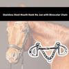 Secure Double Chain Equestrians Bit Stainless Steel Construction for Weatherproofed Horse Training Accessories