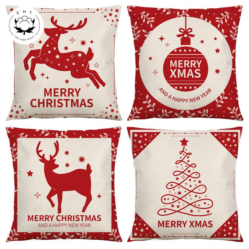 

Рождественский принт наволочка с узором для дома, гостиной, дивана, спальни, украшение, наволочка, автомобильный комплект, наволочка