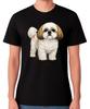 Shih Tzu Dog Portrait Unisex T-Shirt Small Dog Lover Gift Tee