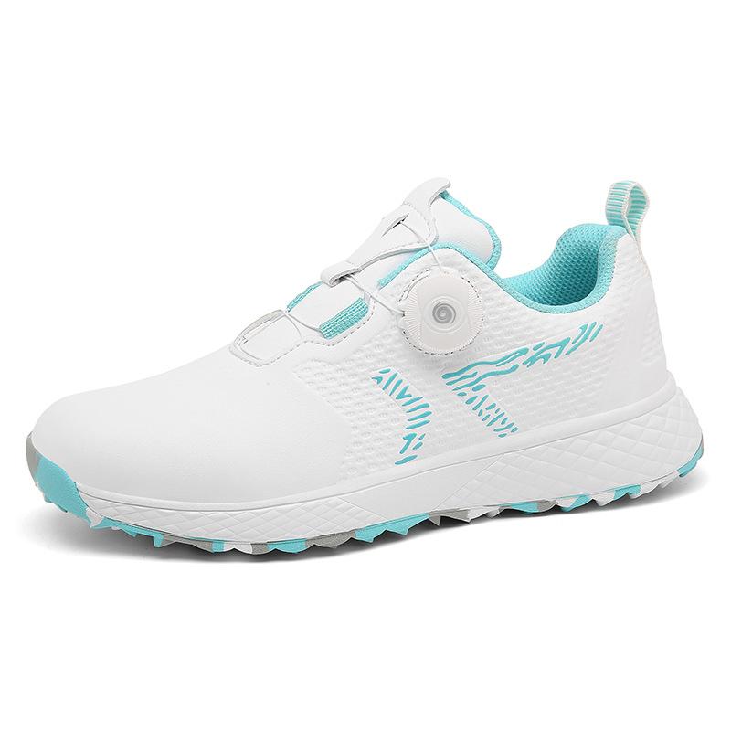 Golf Shoes Women's Fixed Nails Automatic Lacing Anti-splash Casual Golf Training Shoes
