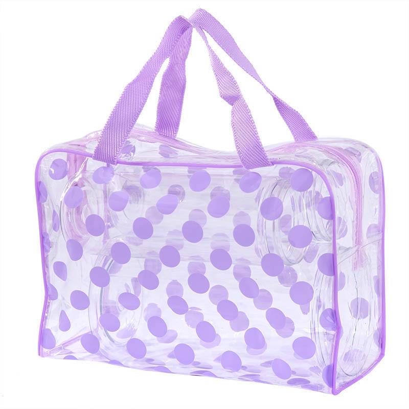 Clear PVC Multi-functional Makeup & Toiletry Bag with Logo Print