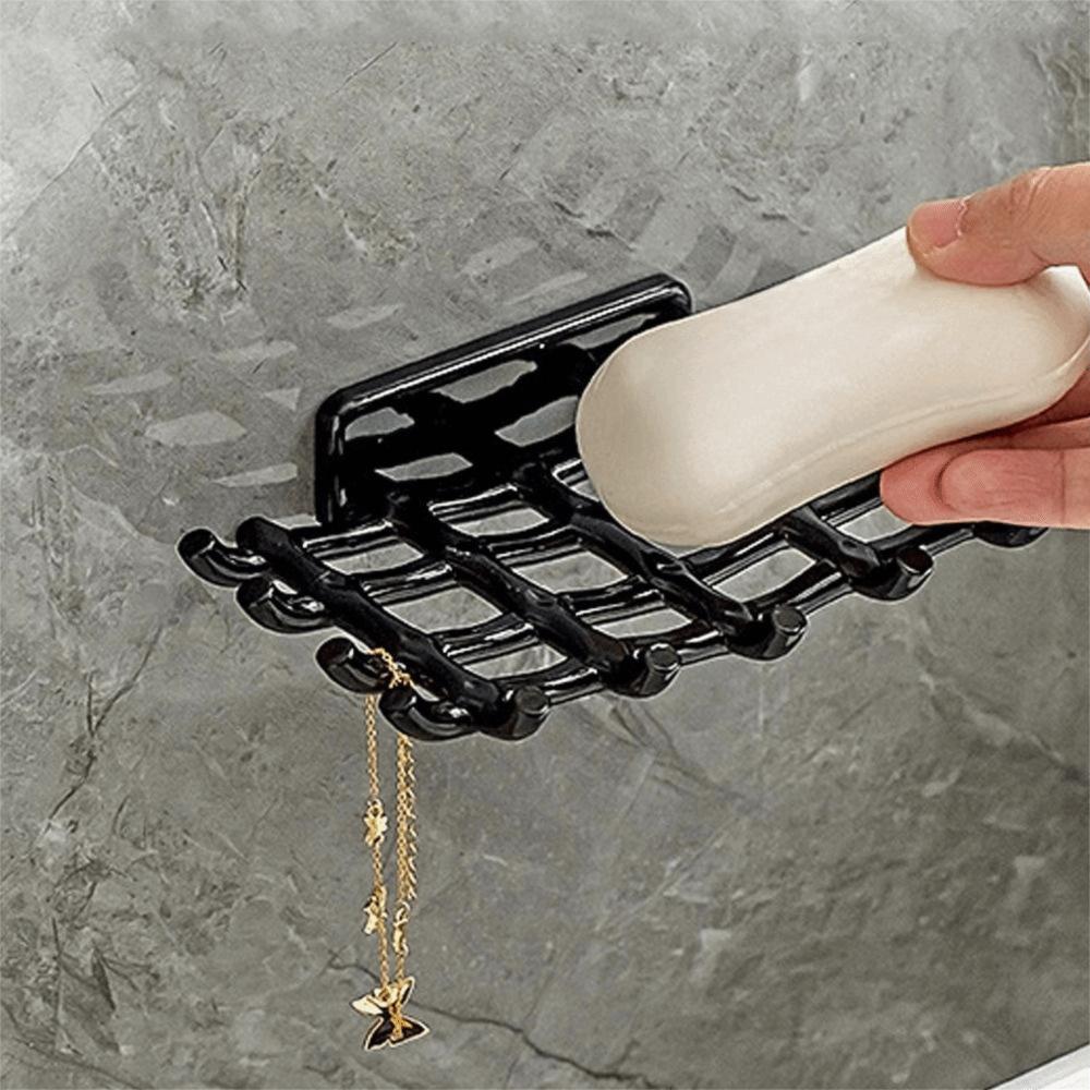 New Storage Holder Stand Tray Soap Dish Durable Fashion Storage Rack Soap Container Tray Bathroom Kitchen Sink Organizer