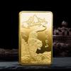 Chinese Baifu Cube, Chinese Zodiac, Year of the Tiger, Animal Commemorative Medal, Golden Tiger At the Door, Gold Plated Coin