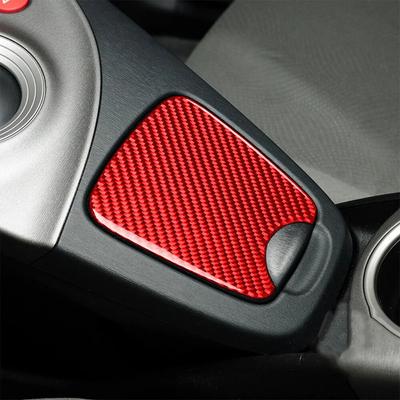 For TOYOTA Prius 2012-2015 Car Cup Holder Lid Decoration Cover Trim Sticker Decal Car Interior Accessories Red Carbon Fiber