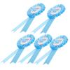 5Pcs Brooch Pin Happy Birthday Ribbon Rosette Badge for Special Party Decoration ClothingBlue
