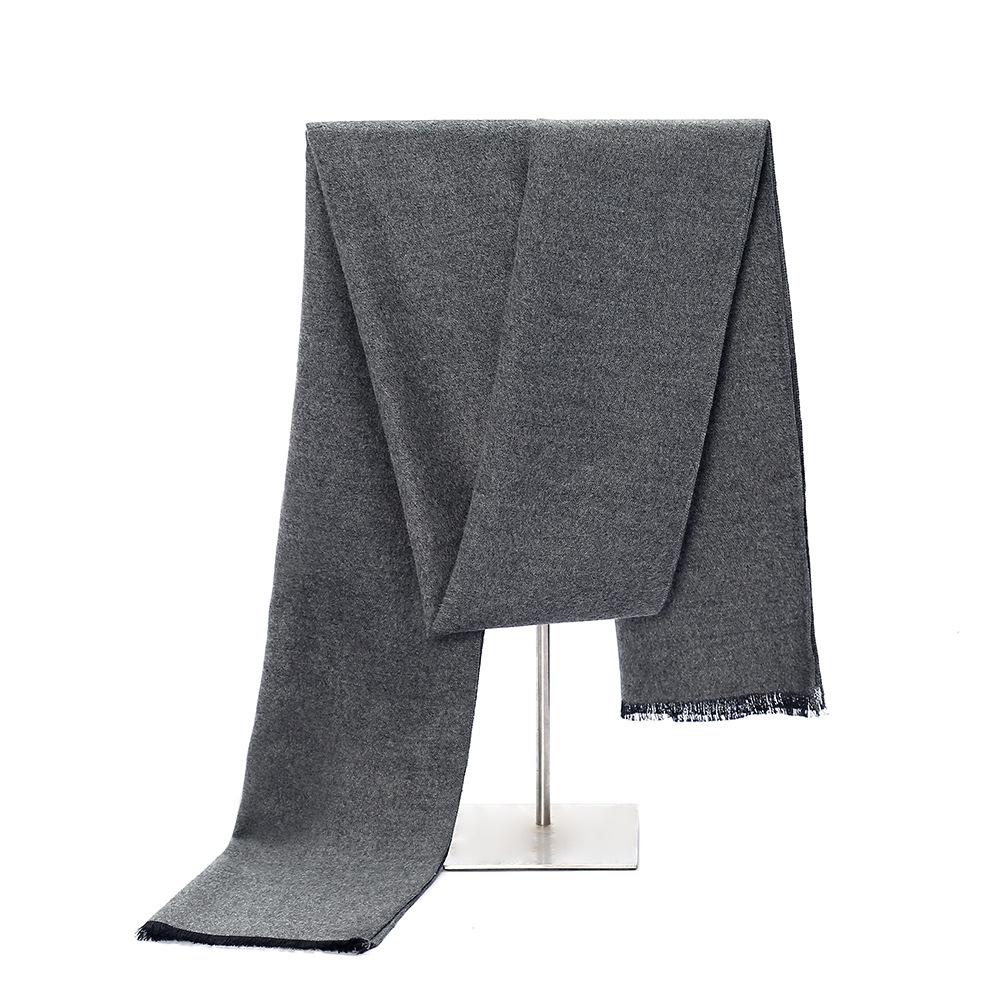 

Мужской зимний шарф 2024 года, однотонный, с начесом - Универсальный аксессуар в стиле кэжуал и для бизнеса 180CM Length, 31CM Width темно-серого