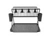 Brabantia Foldable Dish Drying Rack Large Dish Drainer with Cutlery Tray and Glass Hooks Dark Grey 139482 Width 51 X Depth 42 X Height Cm Size 31.5