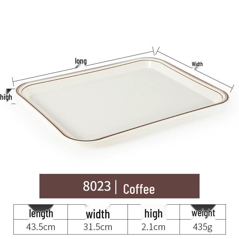 Melamine Rectangular Serving Tray for Cups, Bread, and Cake