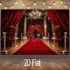 2D Luxury Red Curtain & Chandelier Tapestry Award Ceremony Photo Background Cloth