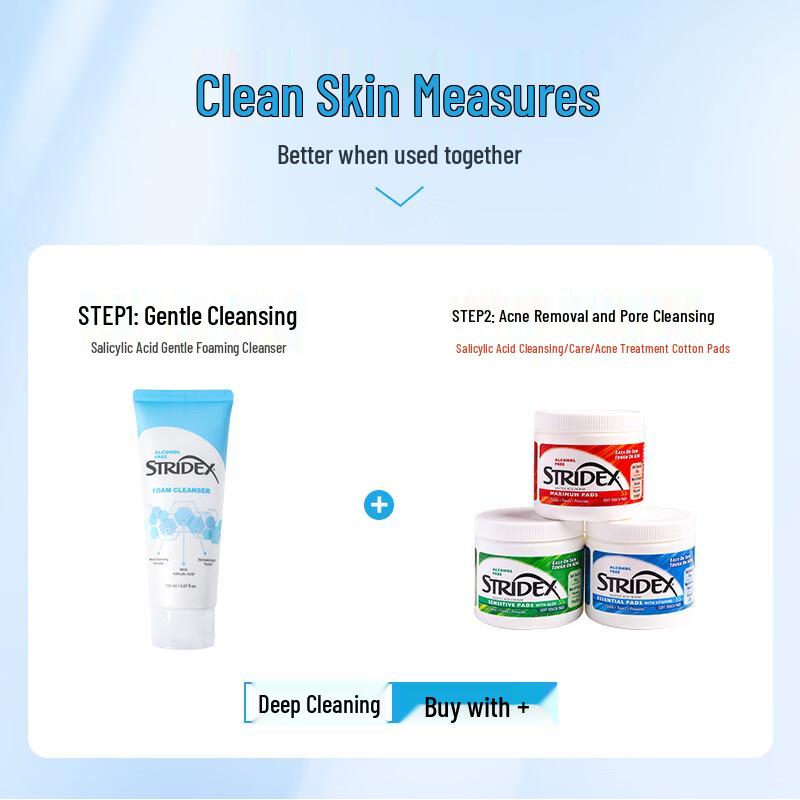Stridex Salicylic Acid Gentle Foaming Cleanser Twin Travel Pack
