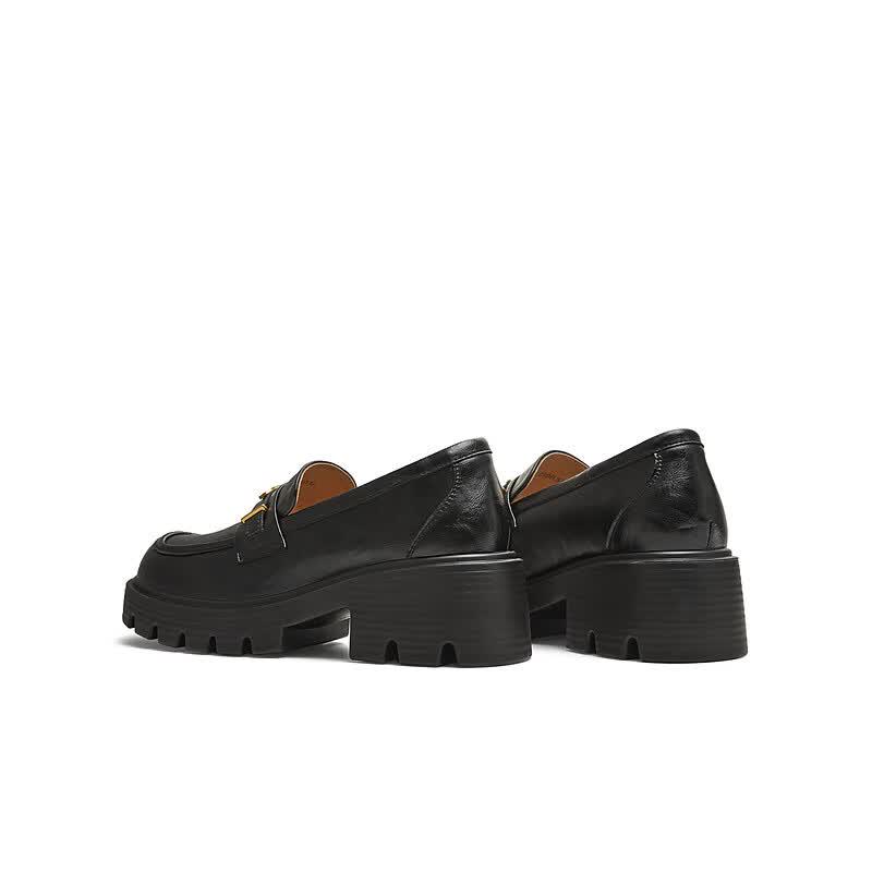 Tianmeiyi Chunky Heel Loafer Shoes