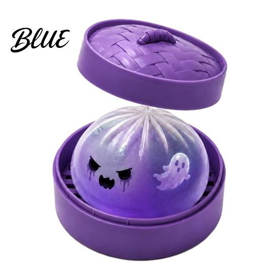 Dumpling Desktop Ornaments 1/2/3Pcs Purple Ghost Squeeze Toy  Halloween Steamed Bun Soft Fidget Toy Stress Relief Clear Ball Mini