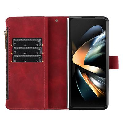 BINFEN COLOR For Samsung Galaxy Z Fold6 5G Case Zipper Pocket Wallet Leather Phone Cover