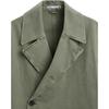Zara Solid Color Suit Collar Comfortable Long Sleeve Trench Coat Men outerwear Green 0706907-500