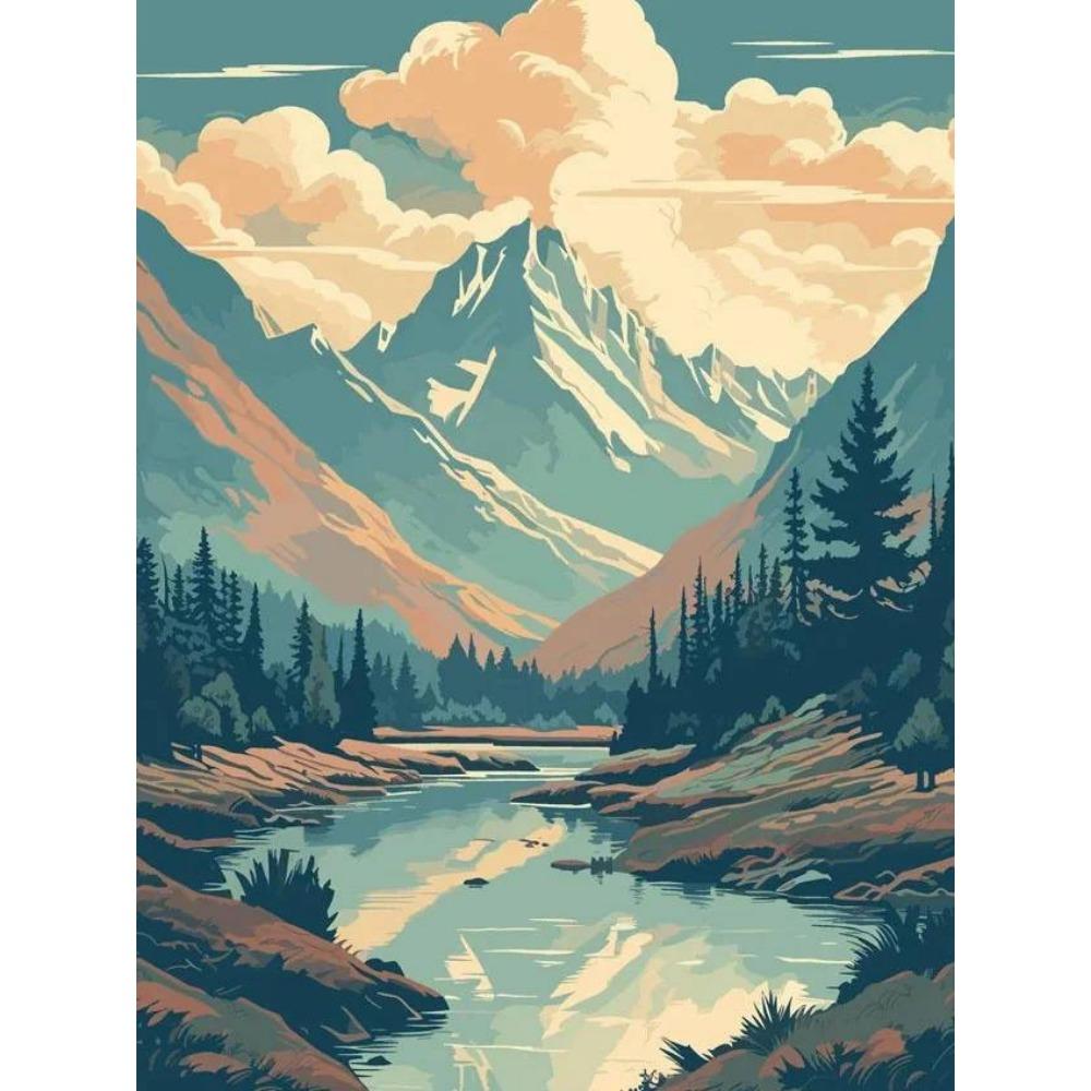 DIY full circle diamond painting Cross stitch 3D landscape home decorative art diamond painting 5d diamond art painting