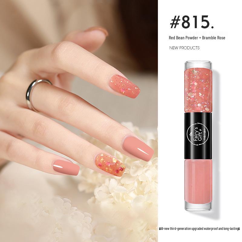 Two-Color Peelable Quick-Dry Waterproof Glitter Nail Polish Set