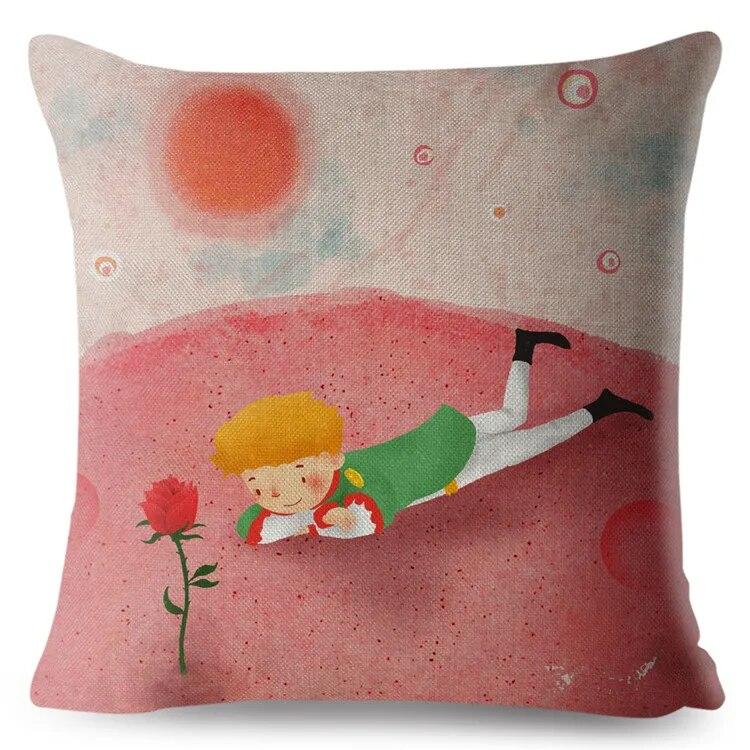 

Домашній декор. Милий місячний лис. Маленький принц. Принт. Чохол для подушки. Наволочка. Бежева наволочка. Наволочка для дивана. 45x45cm